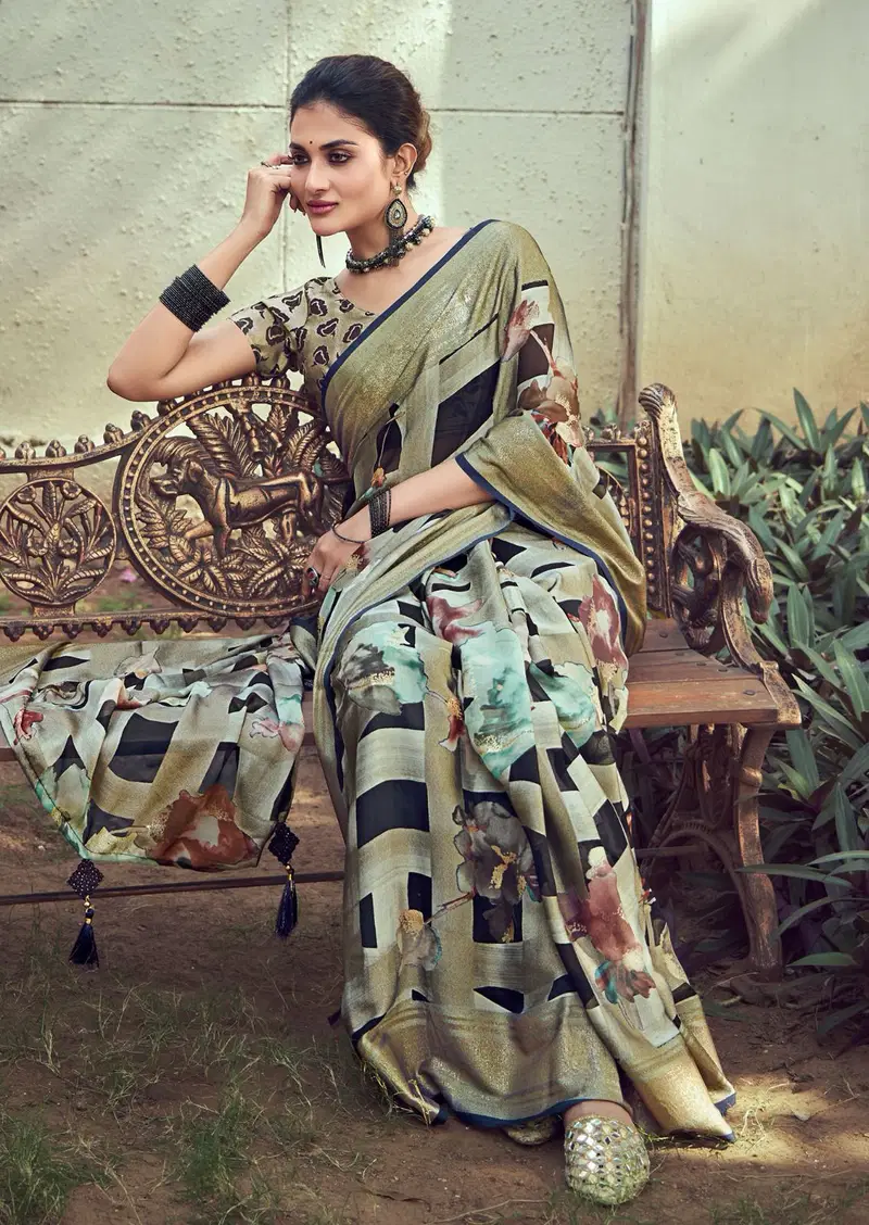 Saroj Vol 2 By Kashvi Moss Brasso Printed Designer Sarees Wholesale In India